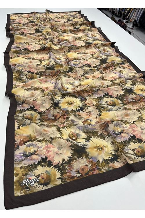 Şakayık Desen Rüya Organik Şal     