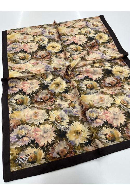 Şakayık Desen Rüya Organik Şal     