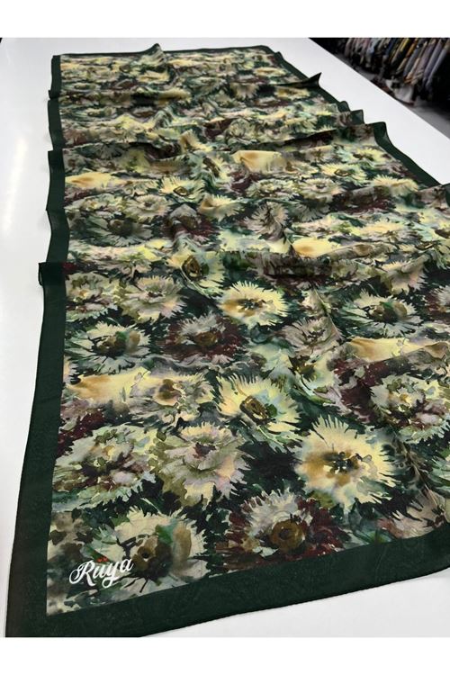 Şakayık Desen Rüya Organik Şal