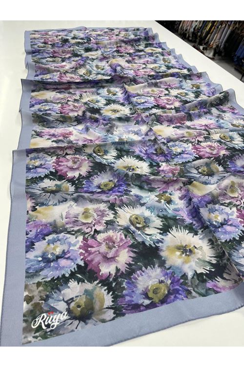 Şakayık Desen Rüya Organik Şal