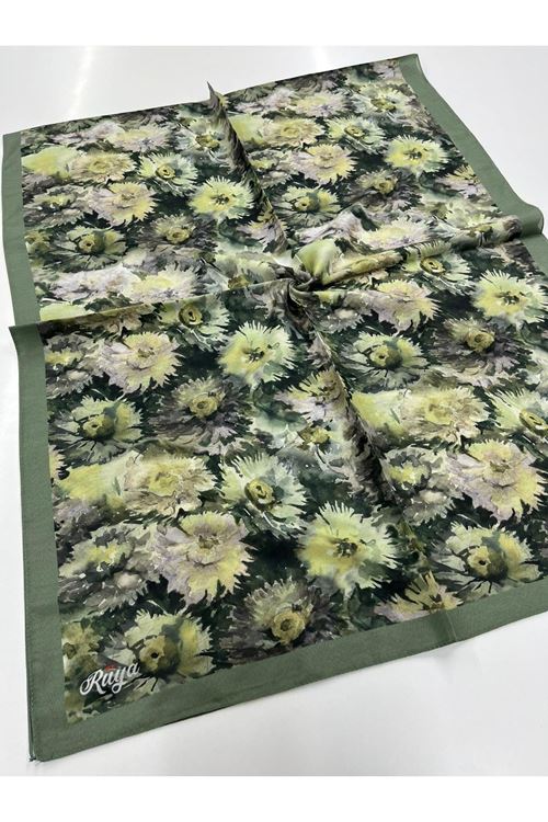 Şakayık Desen Rüya Organik Şal 