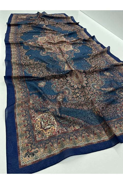 Etnik Çini Desen Rüya Organik Şal