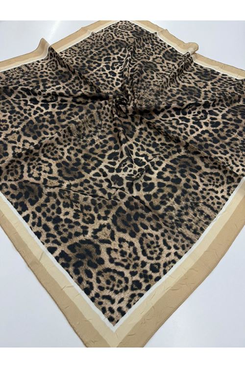 Leopar Desen Kraş Eşarp   