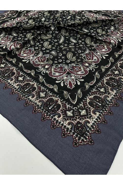 Çini Etnik Desen Naturel Eşarp