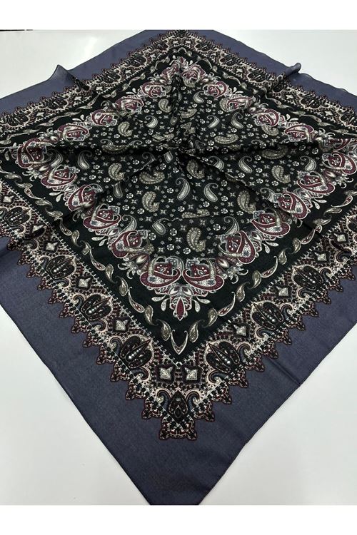 Çini Etnik Desen Naturel Eşarp