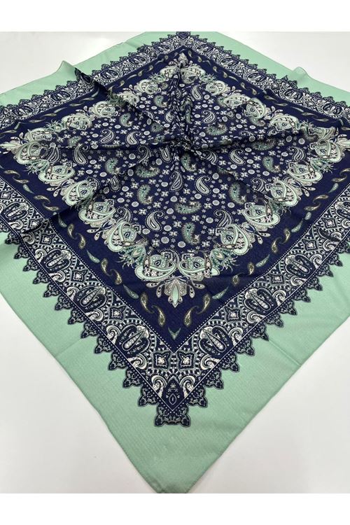 Çini Etnik Desen Naturel Eşarp