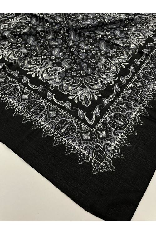 Çini Etnik Desen Naturel Eşarp 