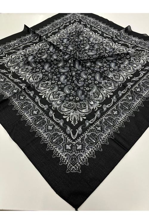 Çini Etnik Desen Naturel Eşarp 