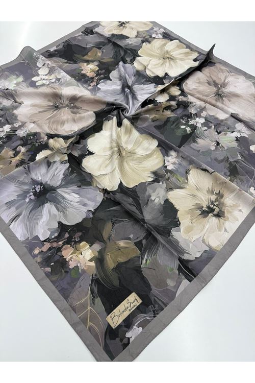 Çiçek Desen Kraş Eşarp