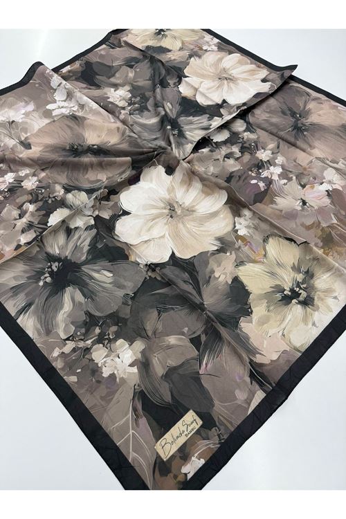 Çiçek Desen Kraş Eşarp 