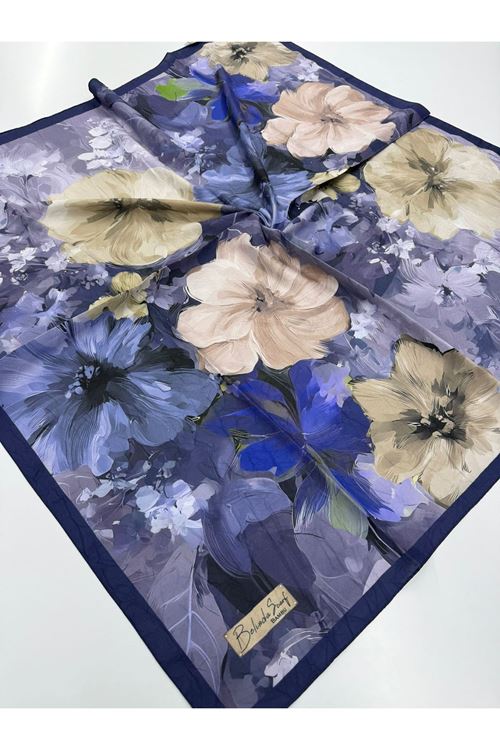 Çiçek Desen Kraş Eşarp 