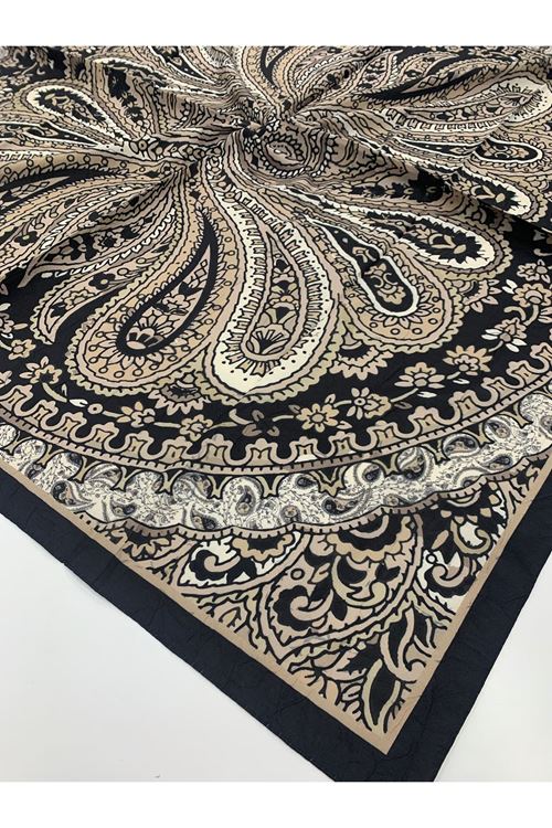 Etnik Desen Bambu Kraş Eşarp  