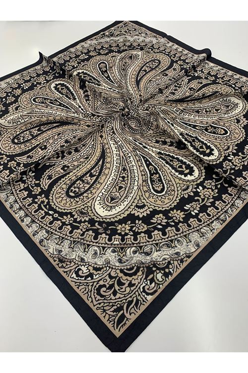 Etnik Desen Bambu Kraş Eşarp  