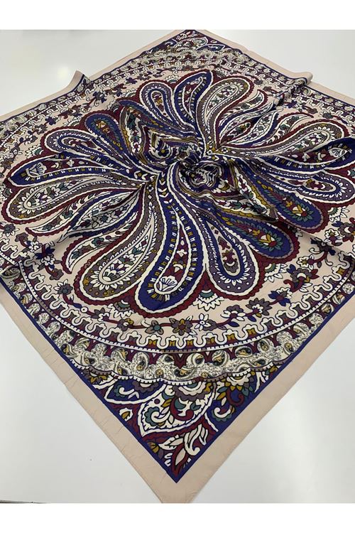 Etnik Desen Bambu Kraş Eşarp 