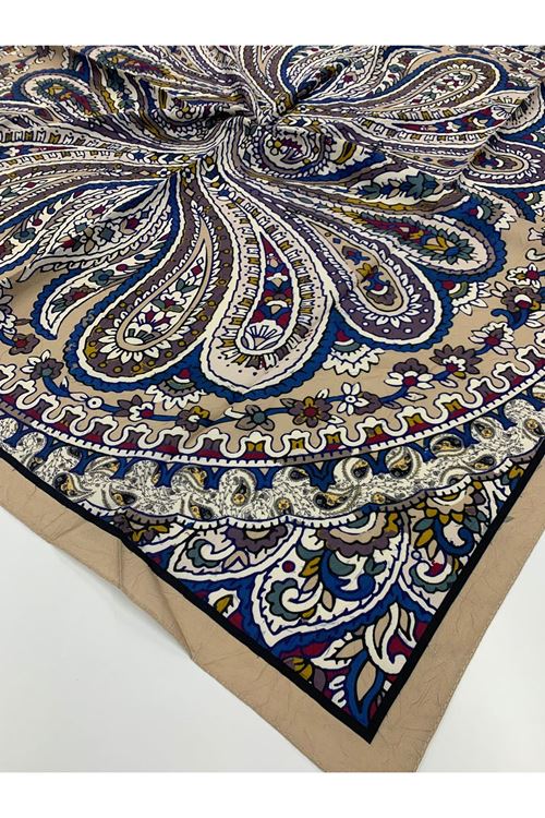 Etnik Desen Bambu Kraş Eşarp   