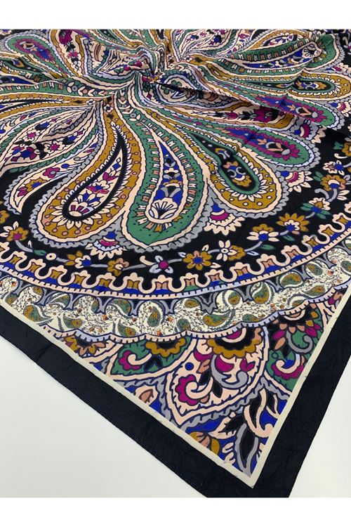 Etnik Desen Bambu Kraş Eşarp 