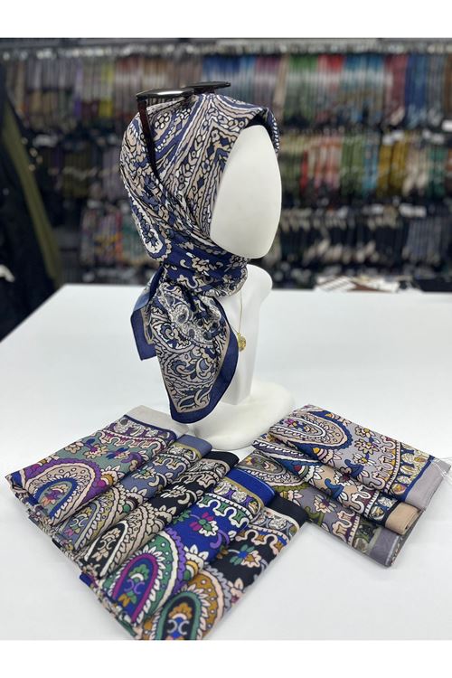 Etnik Desen Bambu Kraş Eşarp 