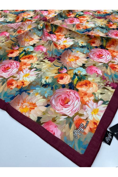 Rüya Lina Şakayık Desen Soft Eşarp 