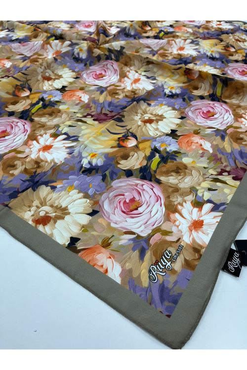 Rüya Lina Şakayık Desen Soft Eşarp 