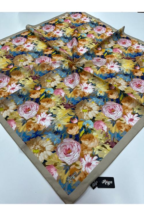 Rüya Lina Şakayık Desen Soft Eşarp   