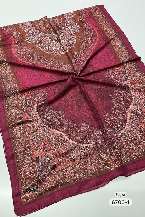 Rüya Organik Şal Kod:6700-1 (Fuşya) 