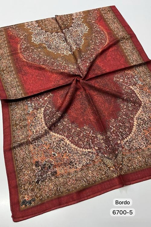 Rüya Organik Şal Kod:6700-5 (Bordo)