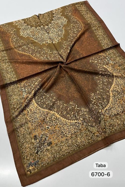 Rüya Organik Şal Kod:6700-6 (Taba)