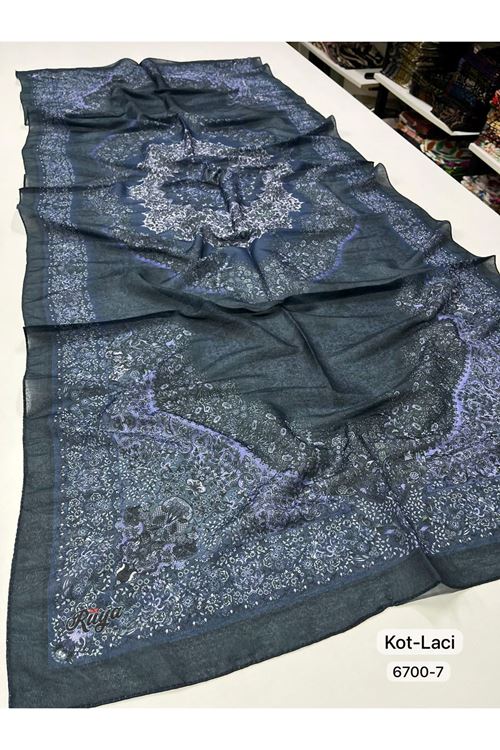 Rüya Organik Şal Kod:6700-7 (Kot Laci) 