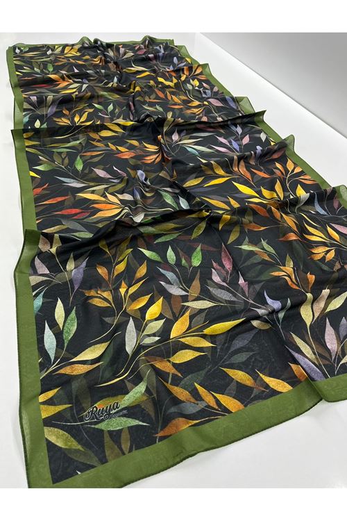 Yaprak Desen Rüya Organik Şal      