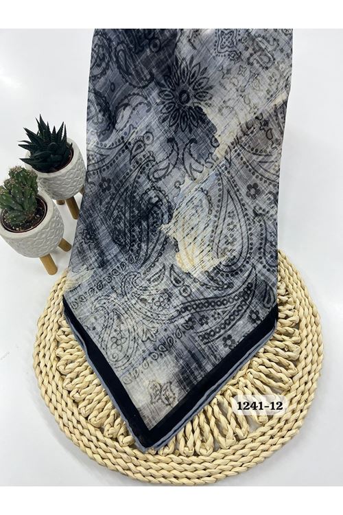 Etnik Desen Soft Eşarp Kod:1241-12