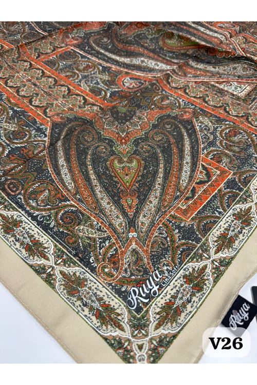 Rüya Lina Etnik Desen Soft Eşarp Kod: 0071 - V26