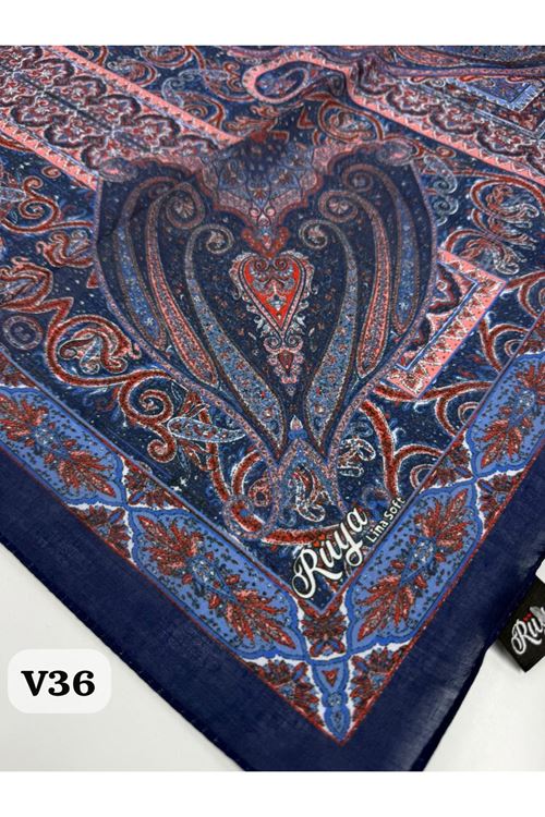Rüya Lina Etnik Desen Soft Eşarp Kod: 0071 - V36