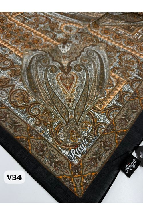 Rüya Lina Etnik Desen Soft Eşarp Kod: 0071 - V34
