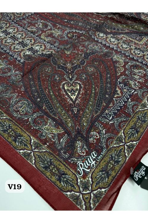 Rüya Lina Etnik Desen Soft Eşarp Kod: 0071 - V19