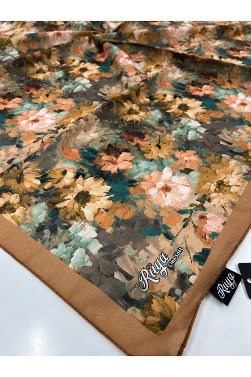 Rüya Lina Çiçek Desen Soft Eşarp