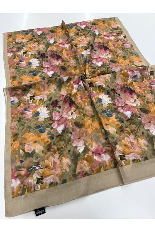 Batik Çiçek Desen Rüya Aura Soft Şal 