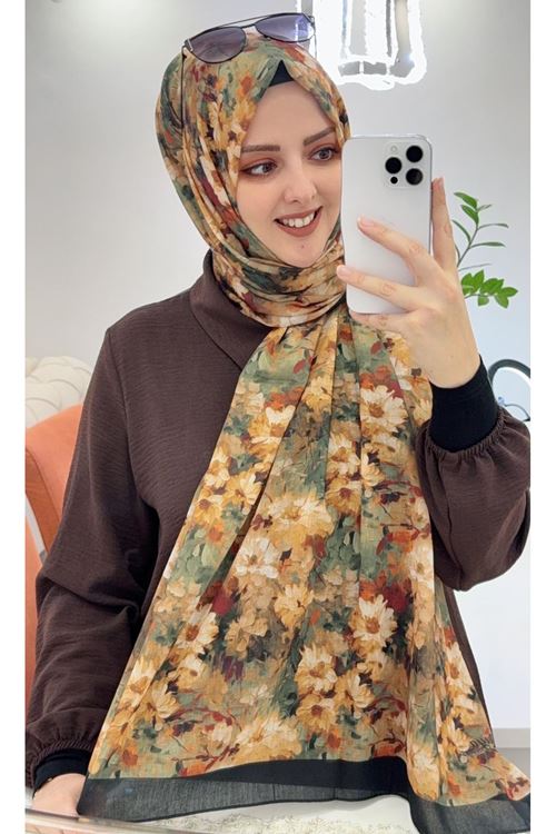  Çiçek Desen Rüya Aura Soft Şal 