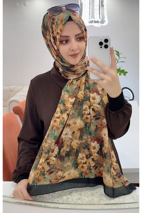  Çiçek Desen Rüya Aura Soft Şal 