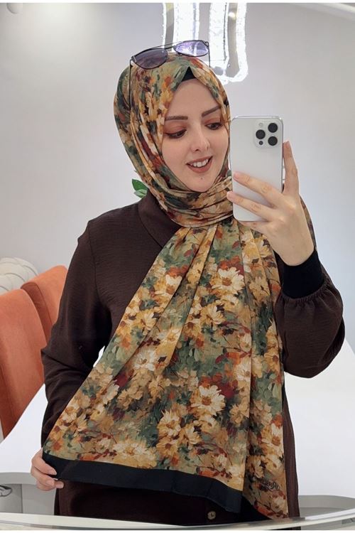  Çiçek Desen Rüya Aura Soft Şal 