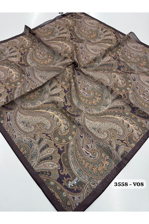 Rüya Lina Etnik Desen Soft Eşarp Kod: 3558 - V08