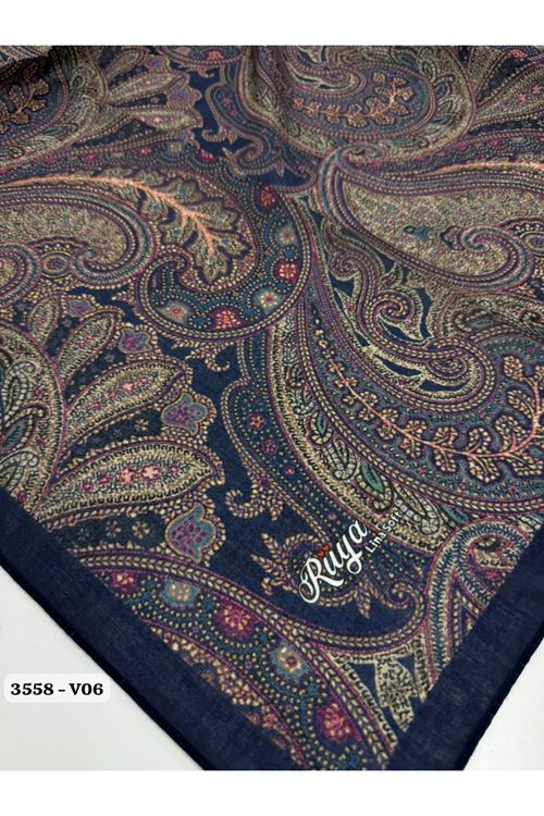 Rüya Lina Etnik Desen Soft Eşarp Kod: 3558 - V06