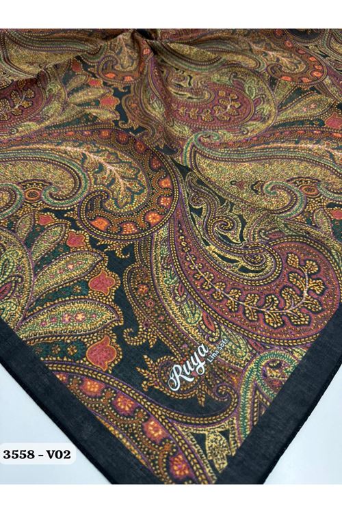 Rüya Lina Etnik Desen Soft Eşarp Kod: 3558 - V02