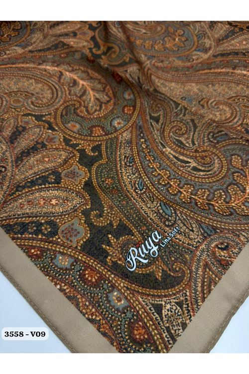 Rüya Lina Etnik Desen Soft Eşarp Kod: 3558 - V09
