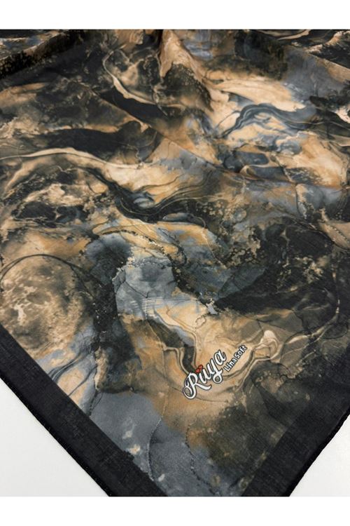 Rüya Lina Alsu Desen Soft Eşarp Kod: 3570 - V16