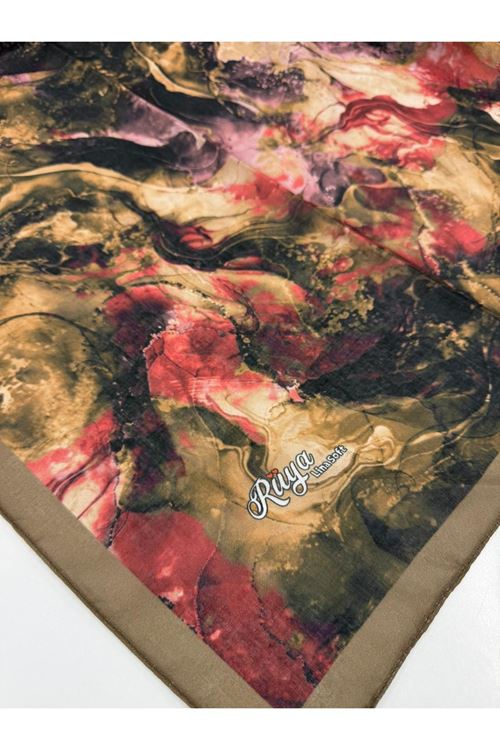 Rüya Lina Alsu Desen Soft Eşarp Kod: 3570 - V18