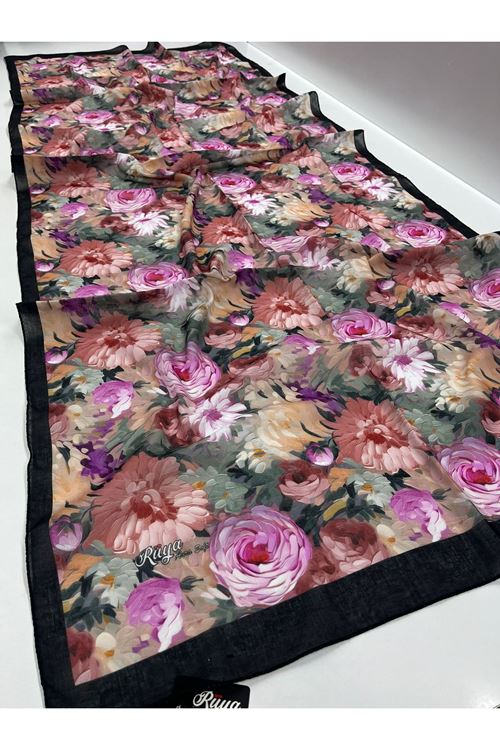 Şakayık Desen Rüya Aura Soft Şal 