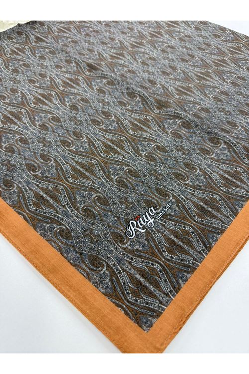 Rüya Lina Minimal Desen Soft Eşarp (Soğan Kabuğu)