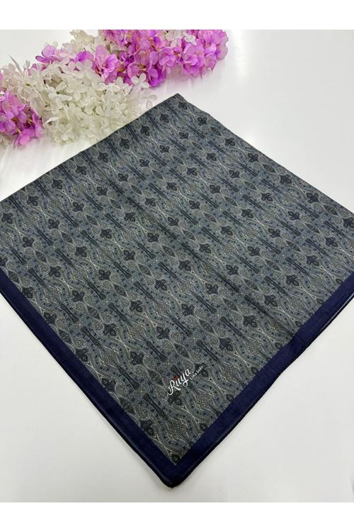 Rüya Lina Minimal Desen Soft Eşarp (Lacivert)