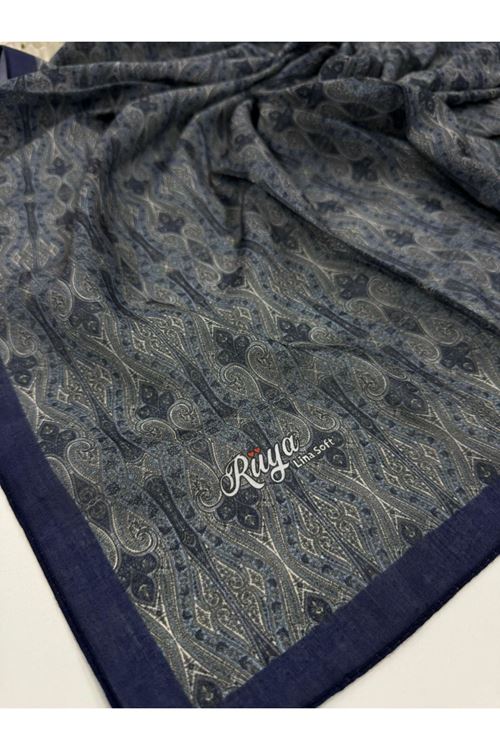 Rüya Lina Minimal Desen Soft Eşarp (Lacivert)