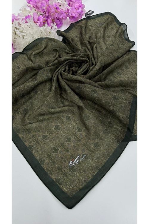 Rüya Lina Minimal Desen Soft Eşarp (Yeşil)